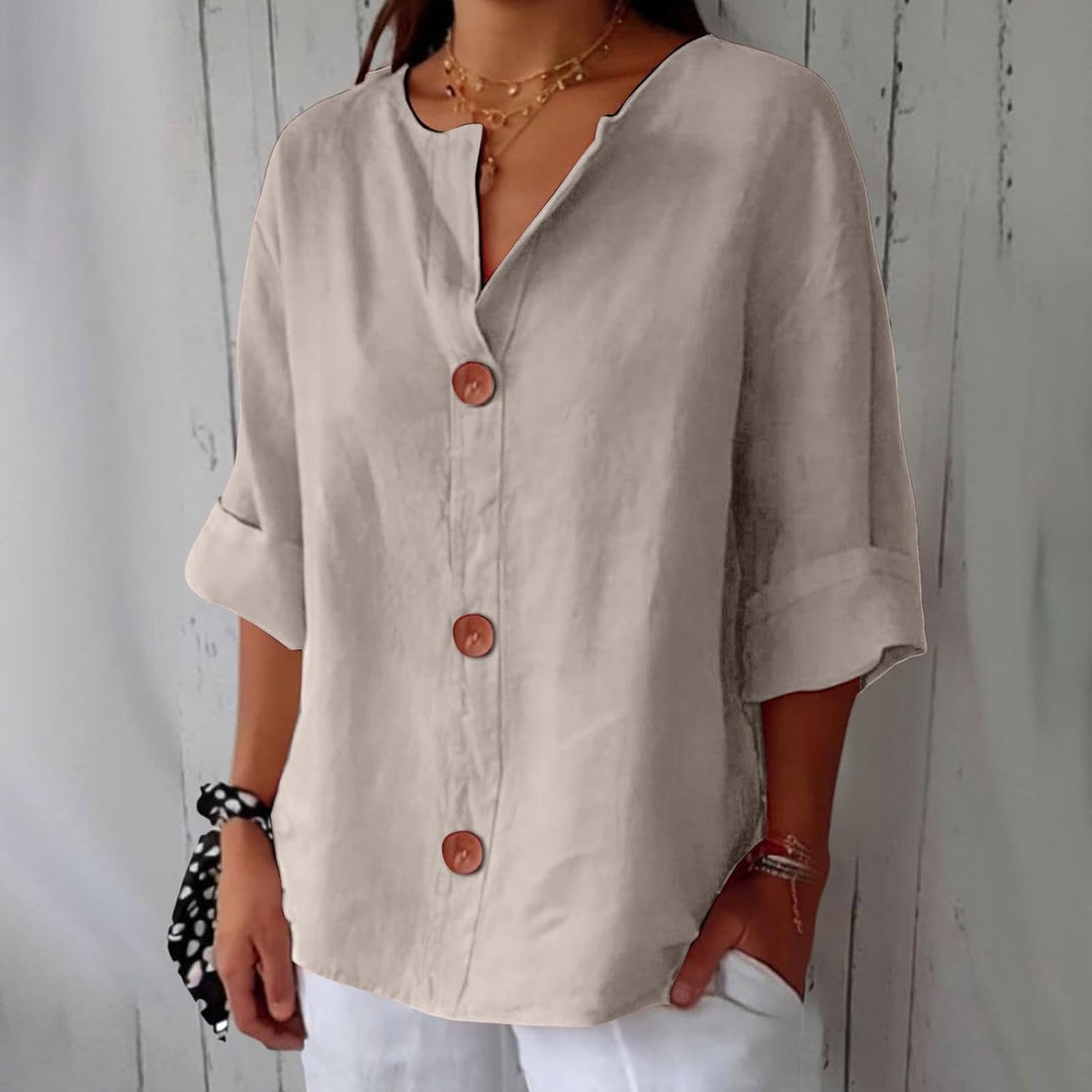 Blanche | Blouse Fluide Boutonnée