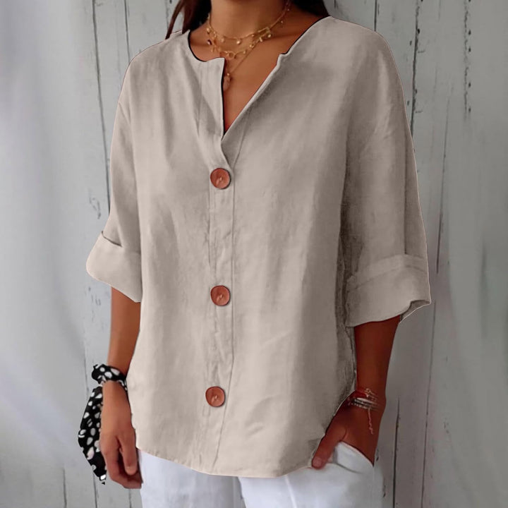 Blanche | Blouse Fluide Boutonnée