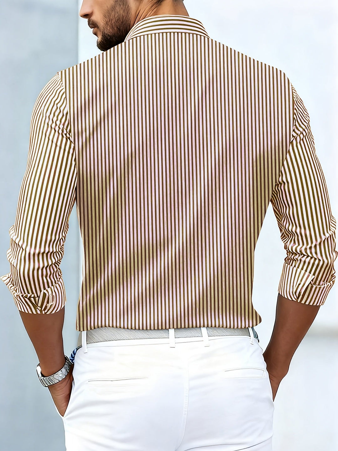 Baptiste | Chemise Rayée à Tissage Élégant