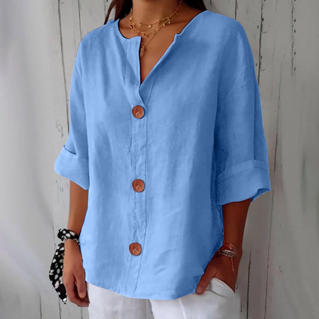 Blanche | Blouse Fluide Boutonnée