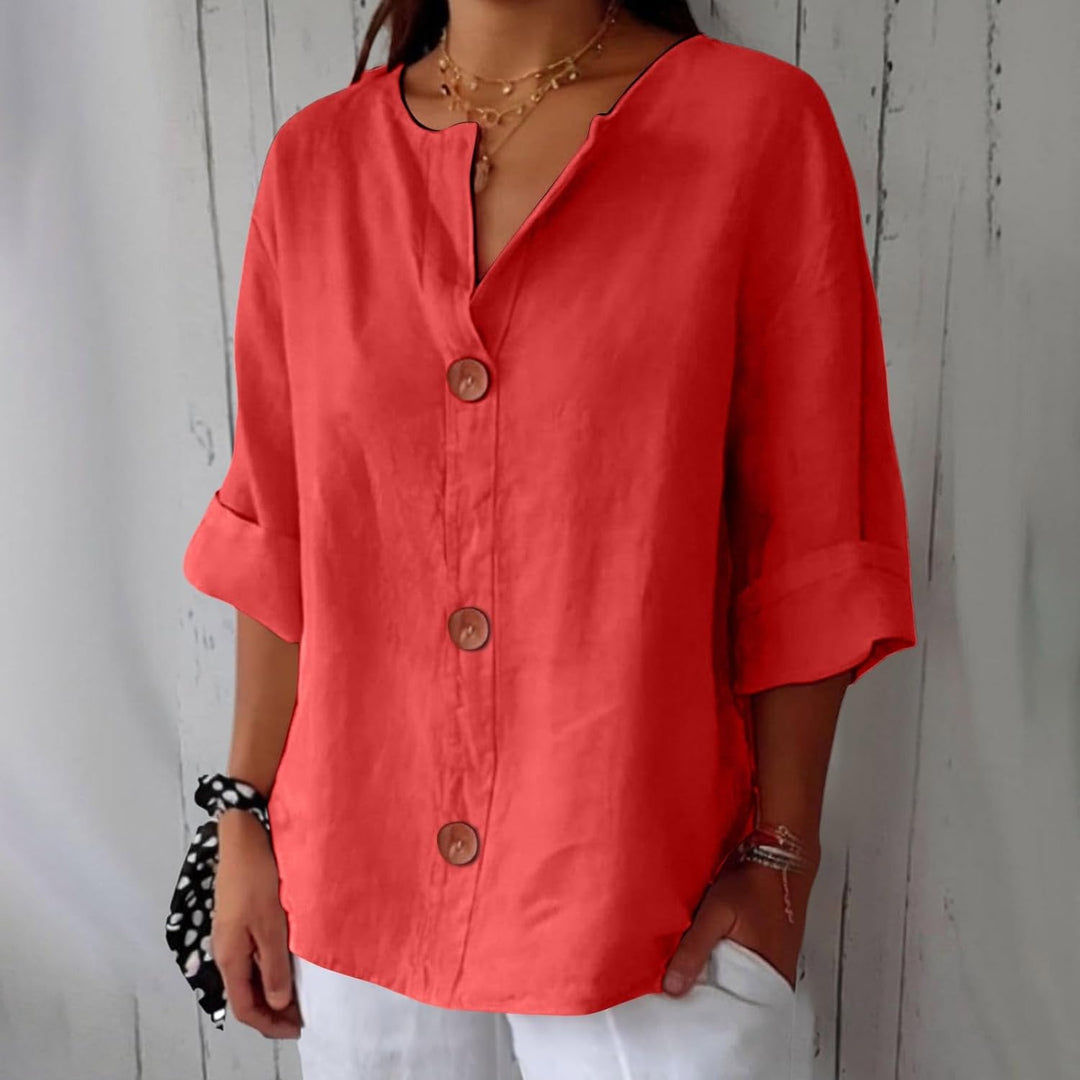 Blanche | Blouse Fluide Boutonnée