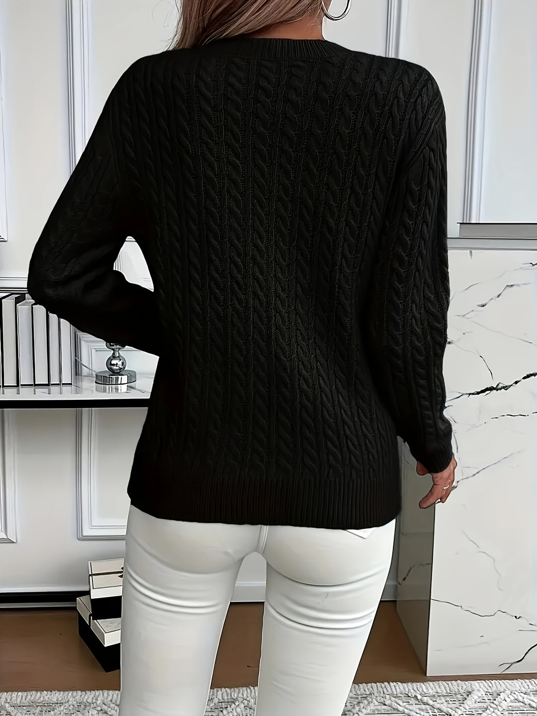 Emmanuelle | Pull Torsadé Coupe Ample