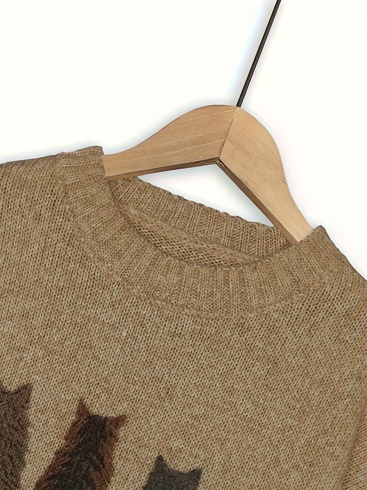 Clarisse | Pull Chaleureux à Imprimé Chats