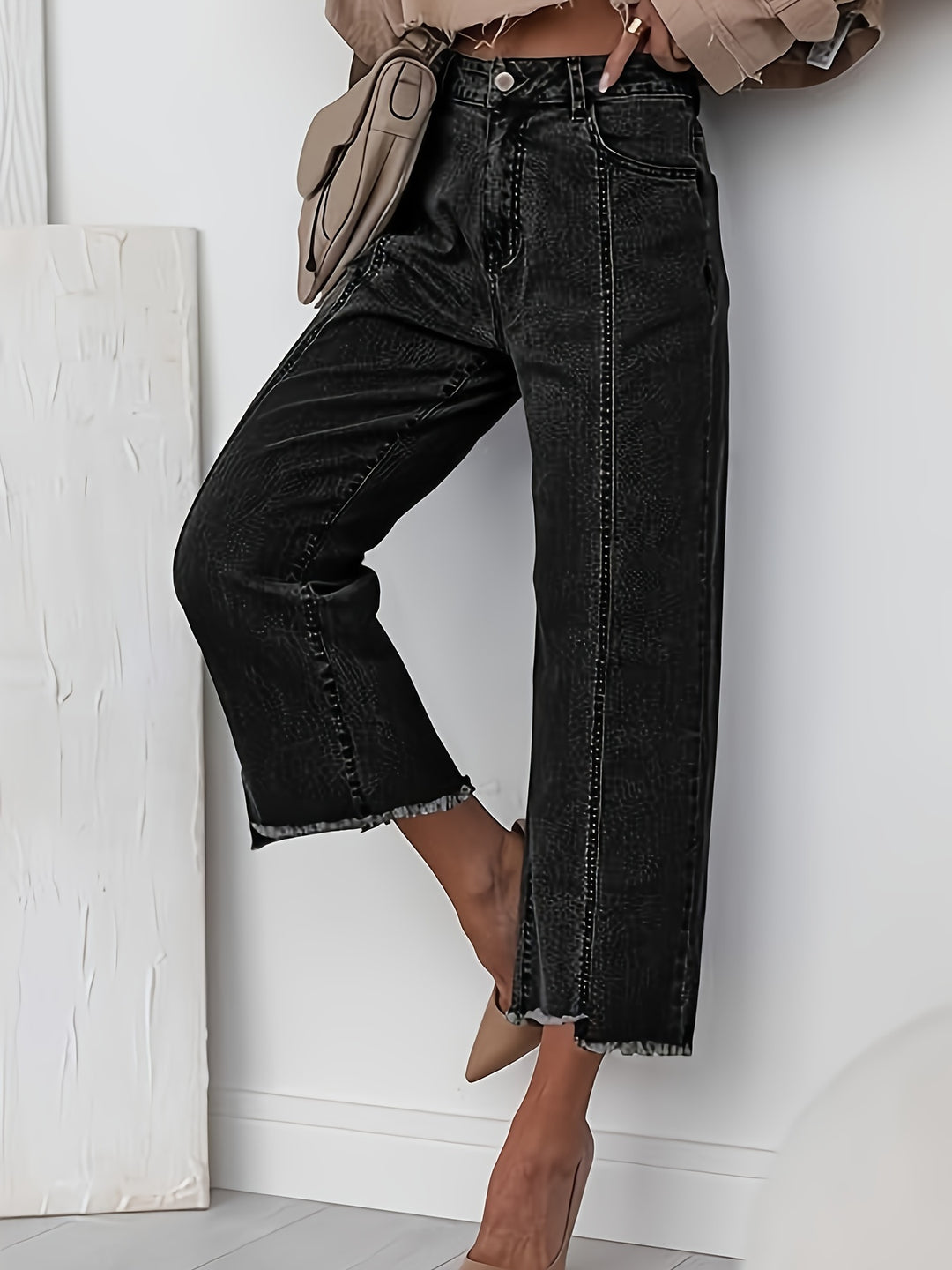 Odette | Jean Droit Raccourci Taille Haute