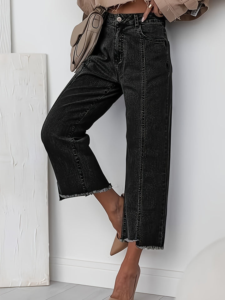 Odette | Jean Droit Raccourci Taille Haute
