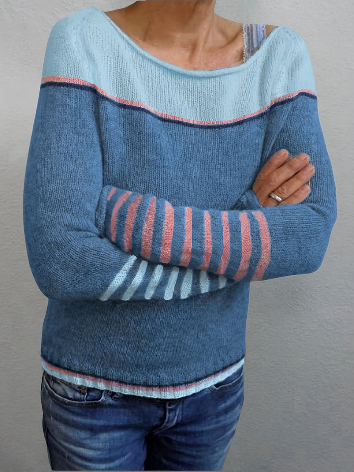 Amandine | Pull Color-Block à Manches Longues