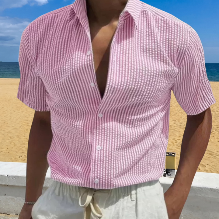 Pascal | Chemise d'Été à Rayures Manches Courtes