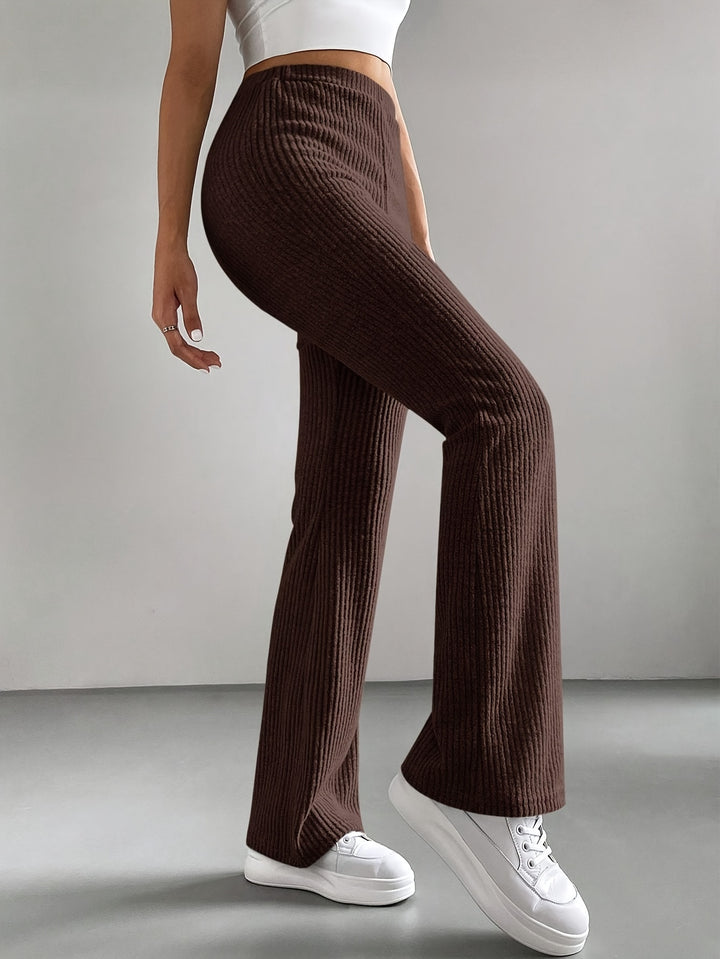 Ophélie | Pantalon Fluide Taille Haute Évasé