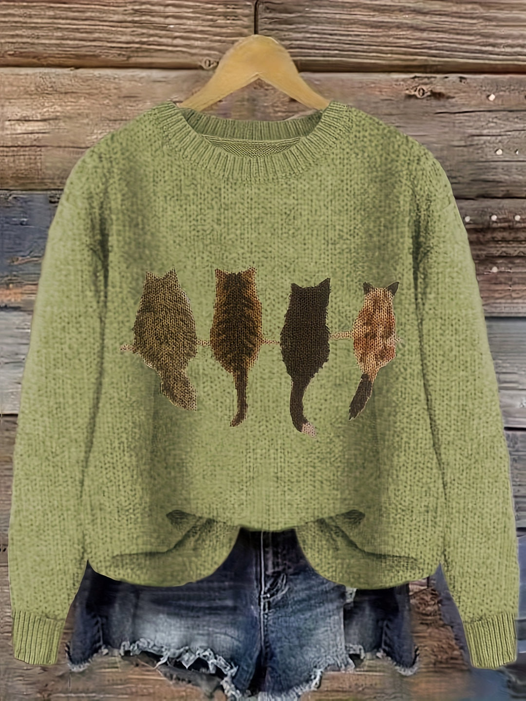 Clarisse | Pull Chaleureux à Imprimé Chats