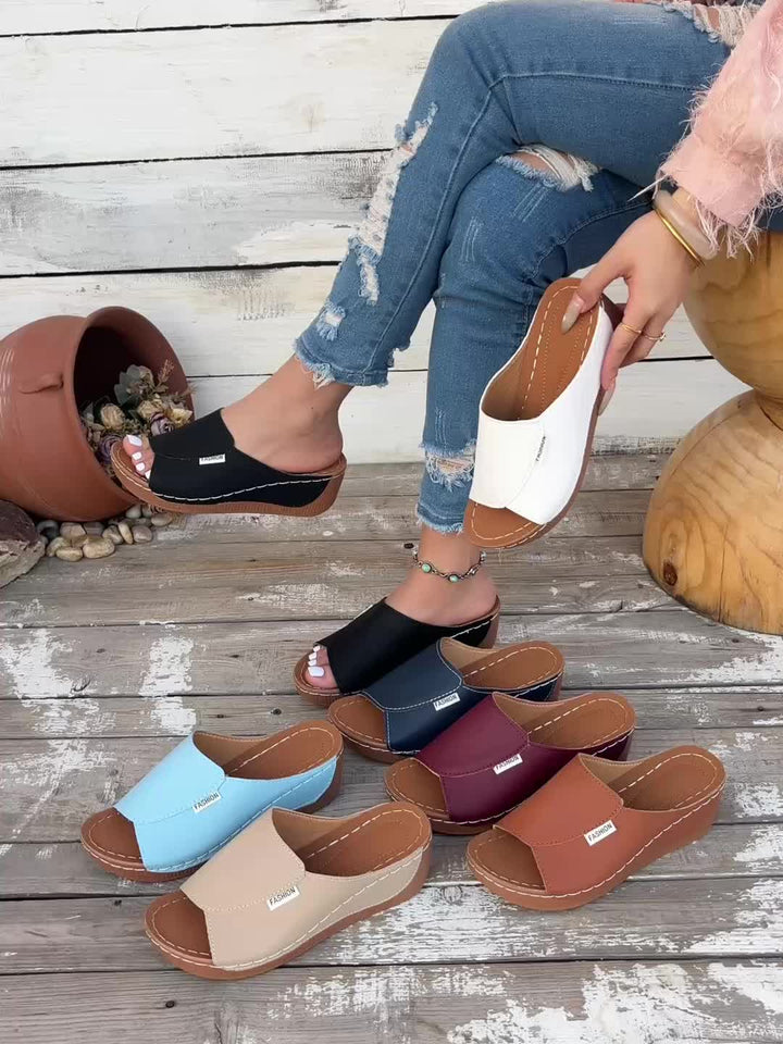 Capucine | Sandales Compensées à Enfiler