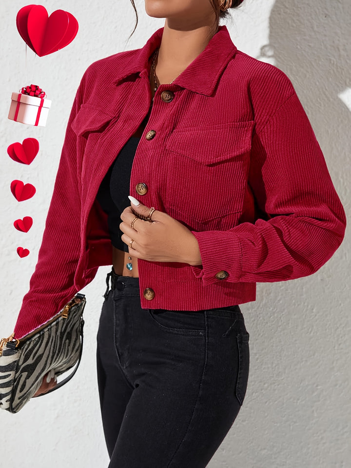 Léa | Veste Courte Boutonnée à Col
