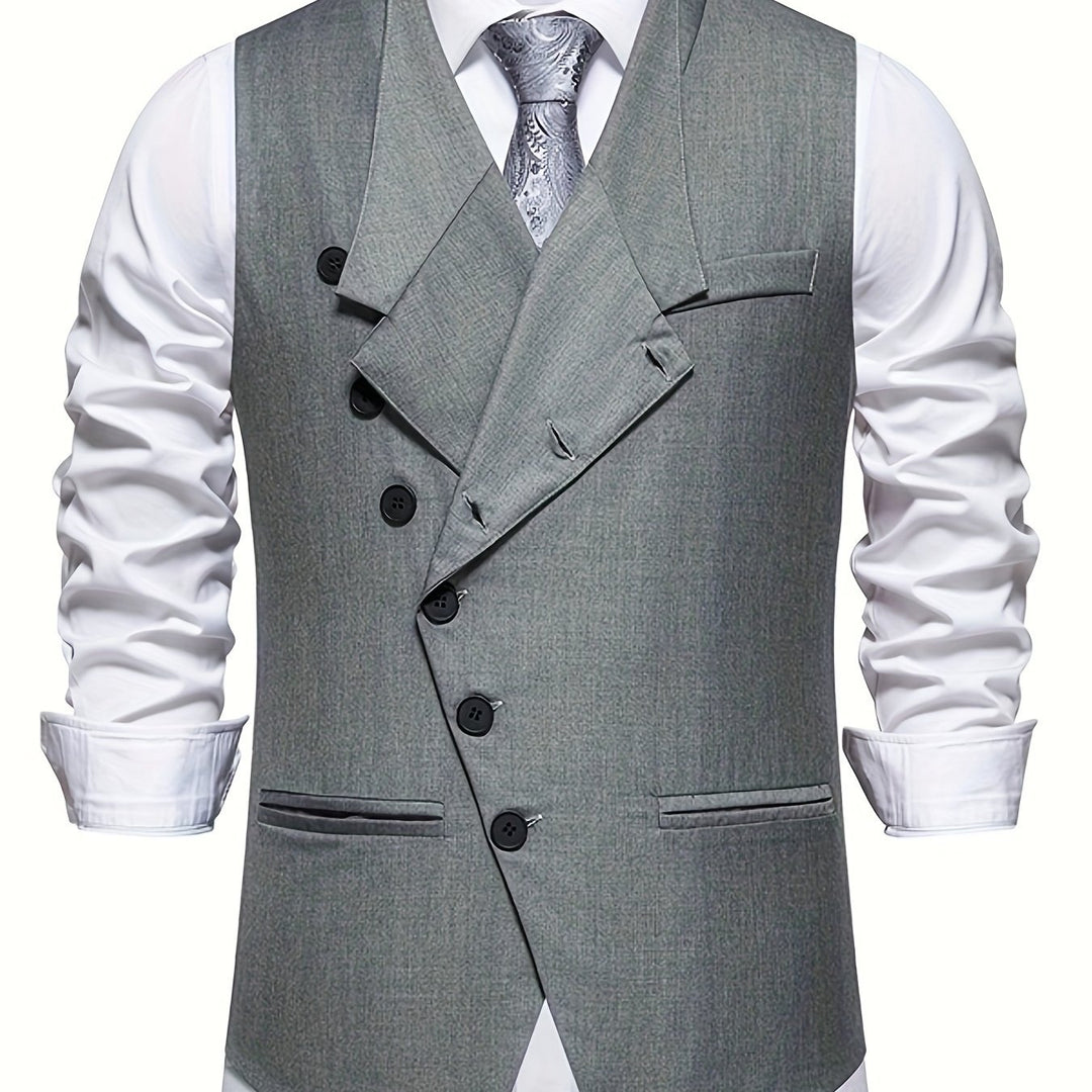 Vincent | Gilet Élégant à Boutonnage Asymétrique