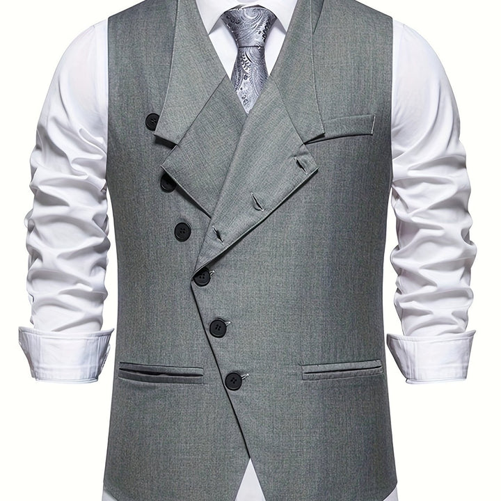 Vincent | Gilet Élégant à Boutonnage Asymétrique