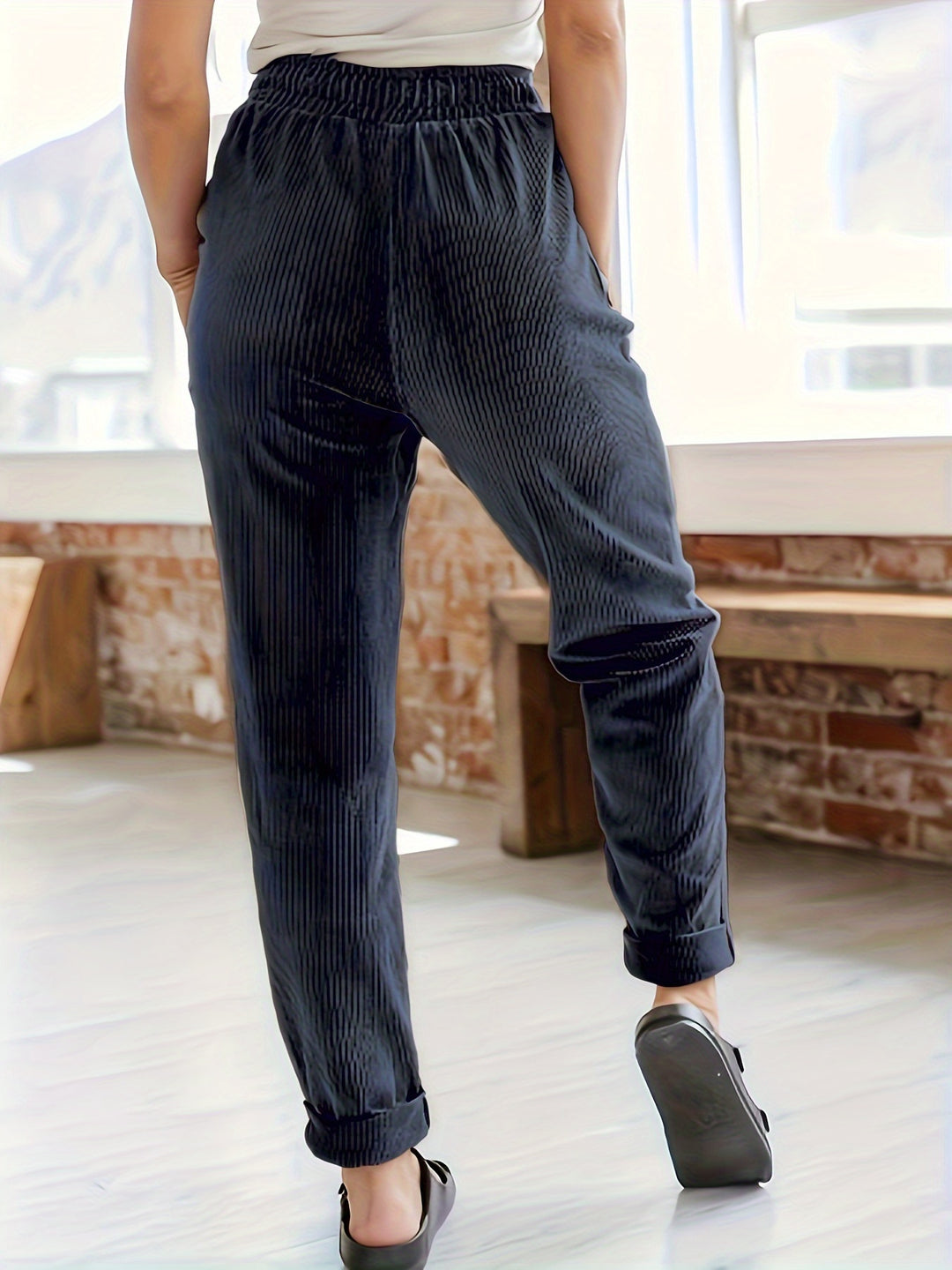 Roxane | Pantalon fluide à taille élastique