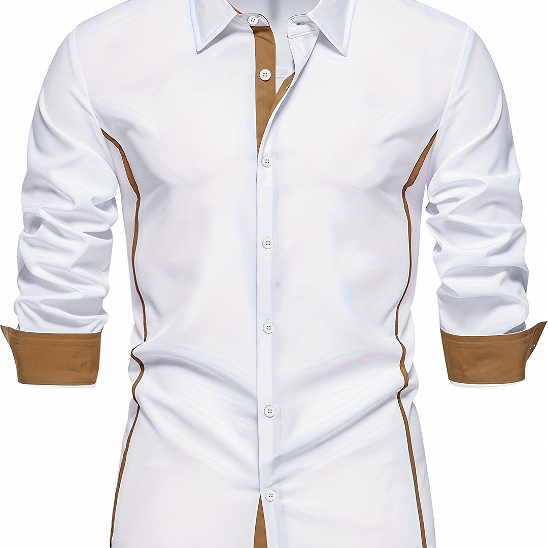 Xavier | Chemise Ajustée à Détails Contrastés