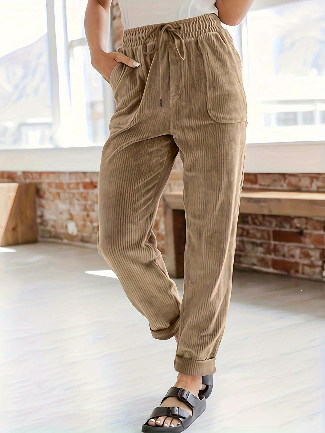 Roxane | Pantalon fluide à taille élastique