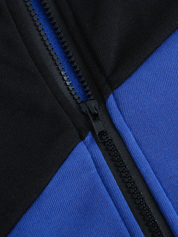 Édouard | Veste à Capuche Zippée Bicolore