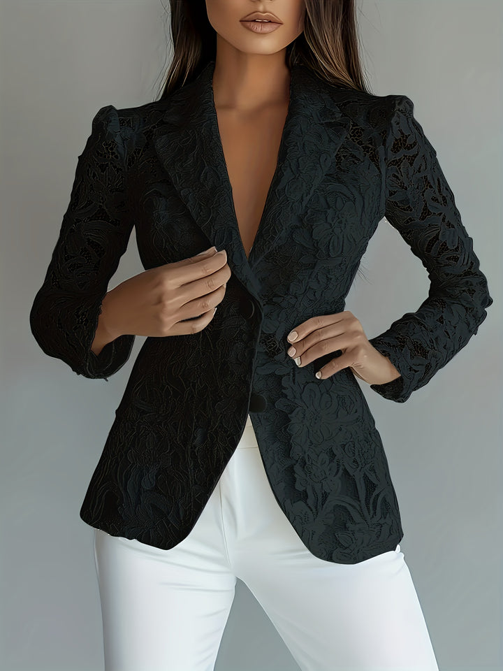 Salomé | Blazer Ajouré à Motifs Floraux