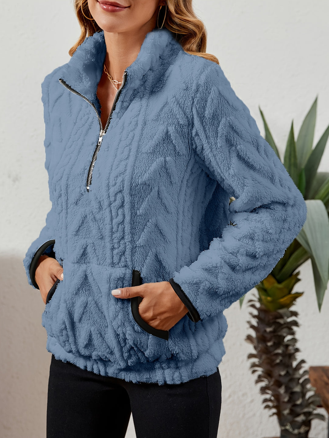 Faustine | Pull Texturé Col Zippé