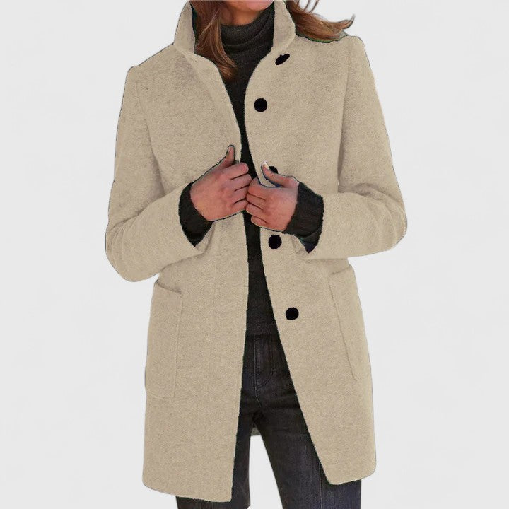 Clarisse | Manteau Élégant à Col Montant