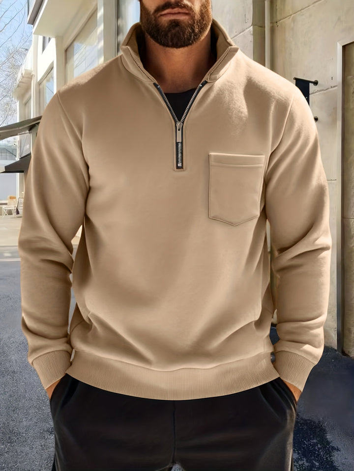 Laurent | Sweat Col Zippé Élégant