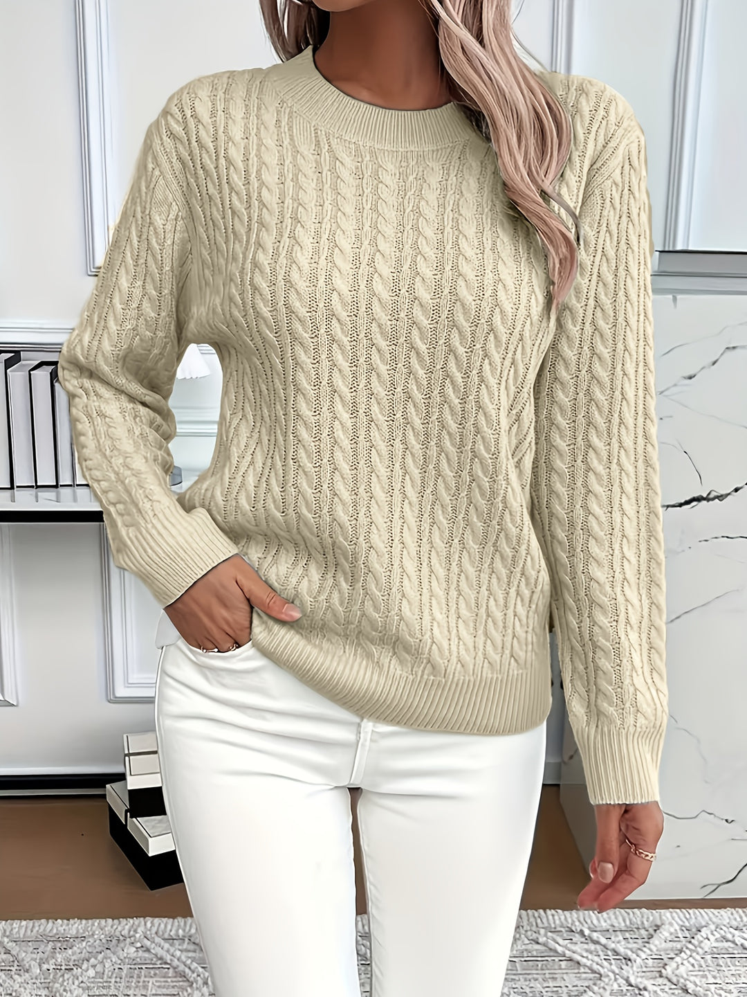 Emmanuelle | Pull Torsadé Coupe Ample