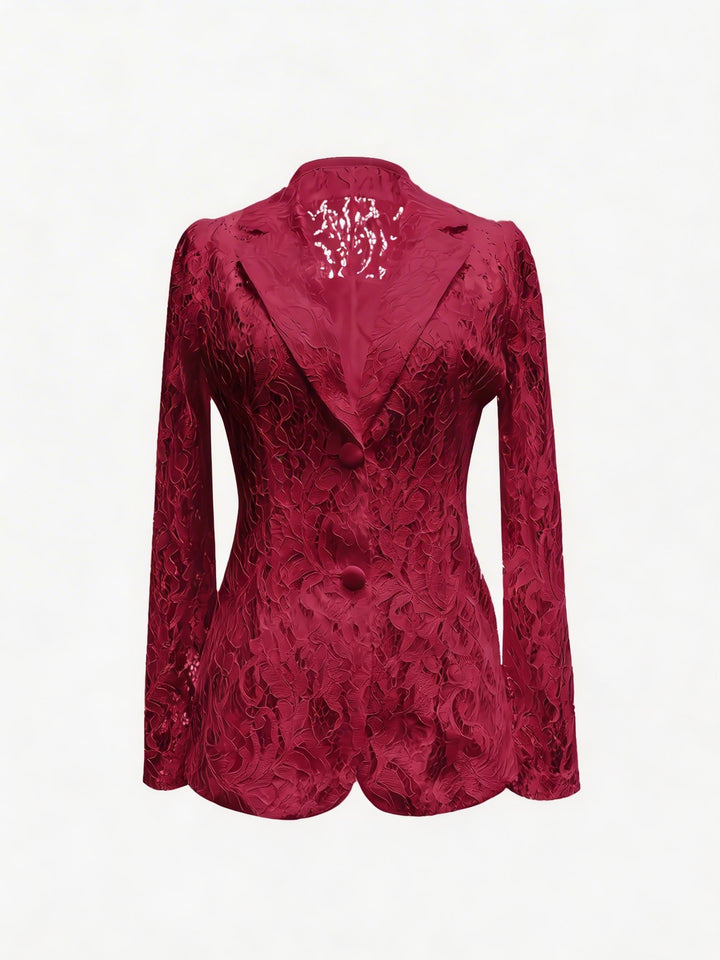 Salomé | Blazer Ajouré à Motifs Floraux