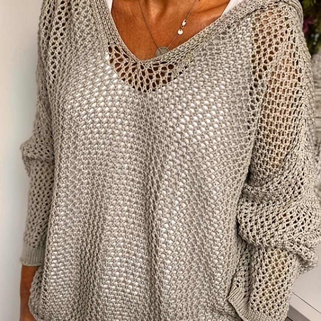 Aurore | Pull Ajouré Col V