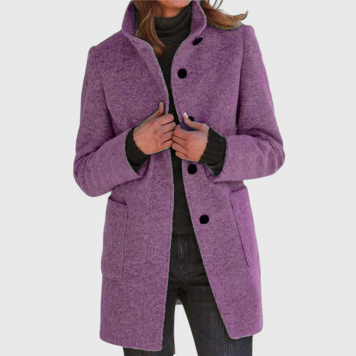 Clarisse | Manteau Élégant à Col Montant