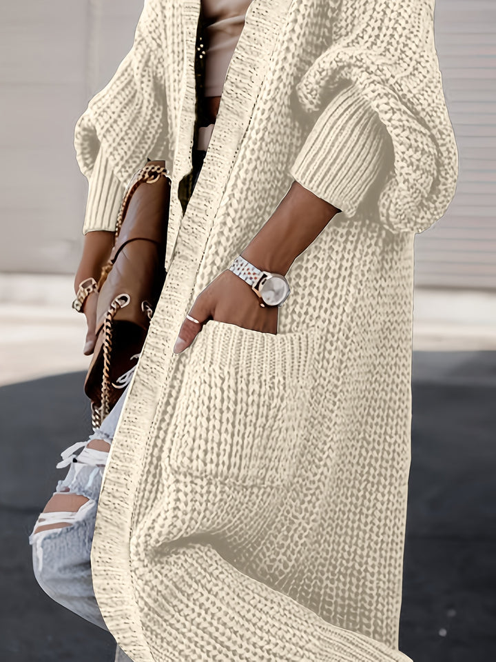 Yvette | Gilet Long Côtelé à Poches