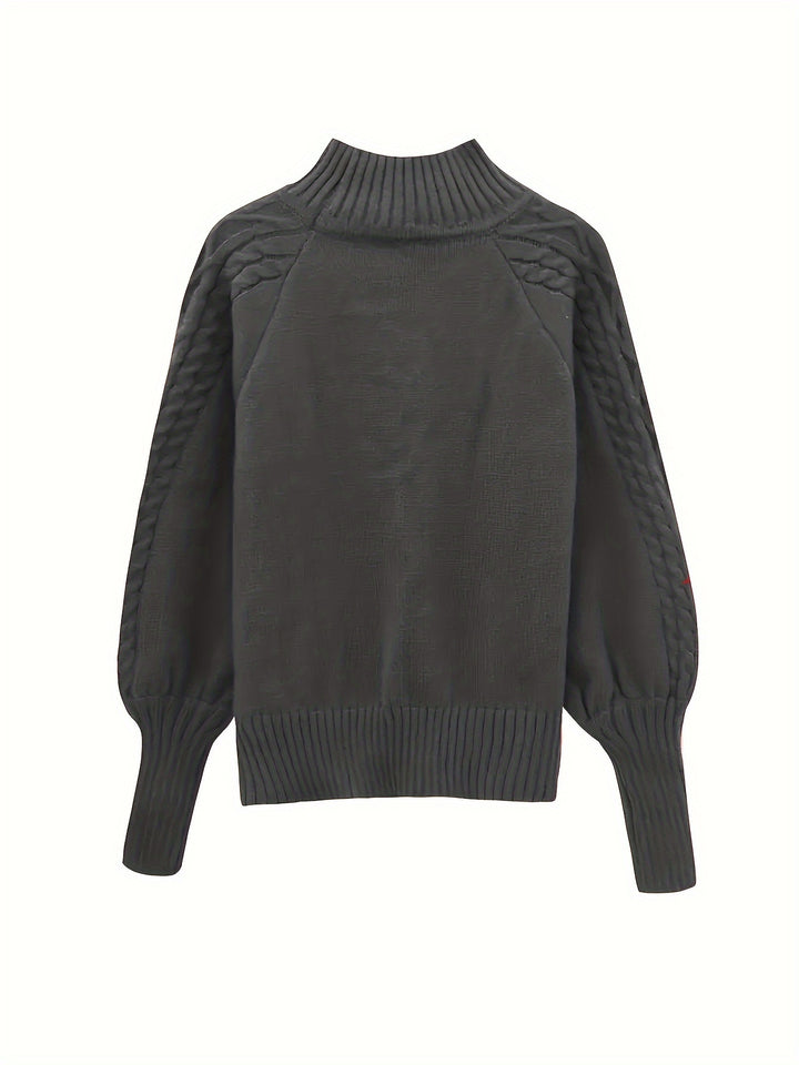 Fabienne | Pull Texturé à Col Montant