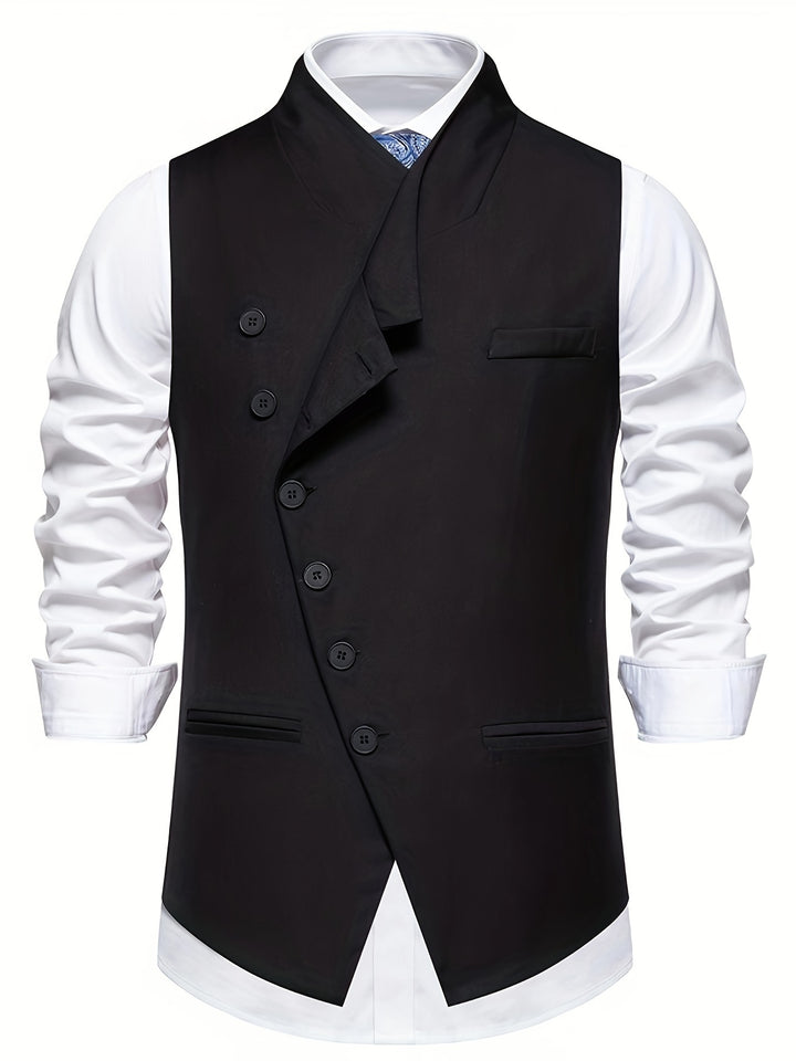 Vincent | Gilet Élégant à Boutonnage Asymétrique