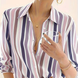 Margaux | Chemise Rayée à Manches Longues