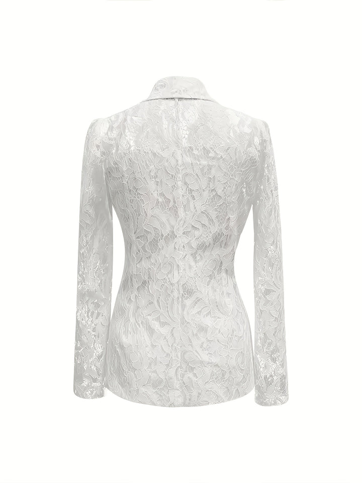 Salomé | Blazer Ajouré à Motifs Floraux