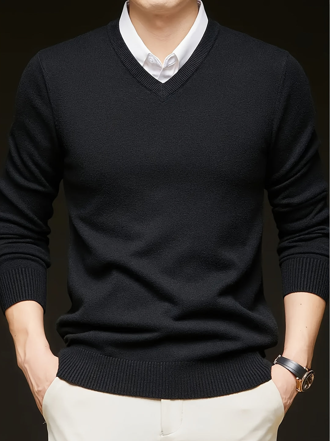Renaud | Pull Col V Élégant