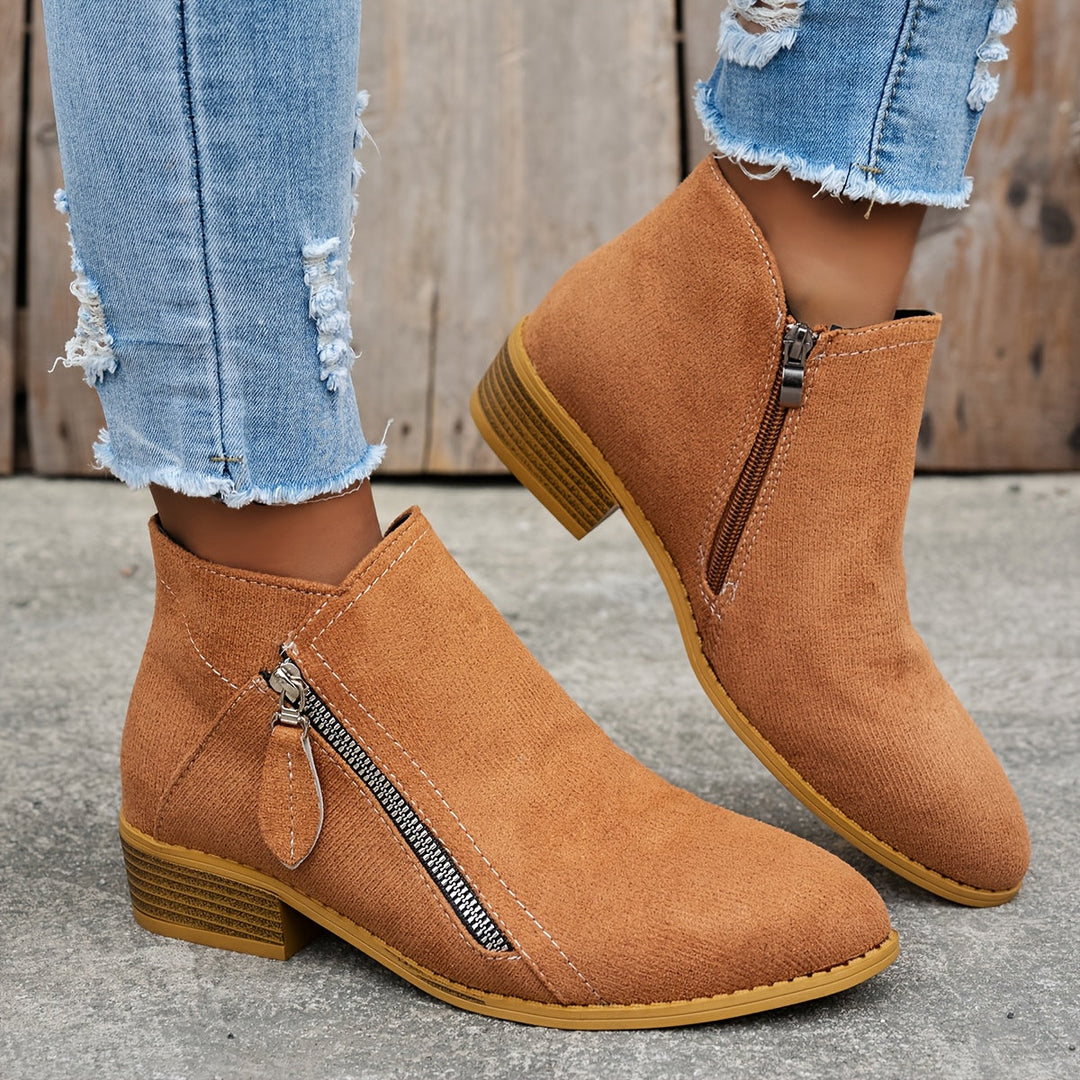 Pauline | Bottines Élégantes à Zip