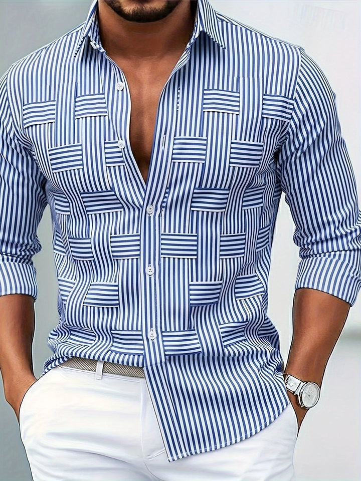 Baptiste | Chemise Rayée à Tissage Élégant