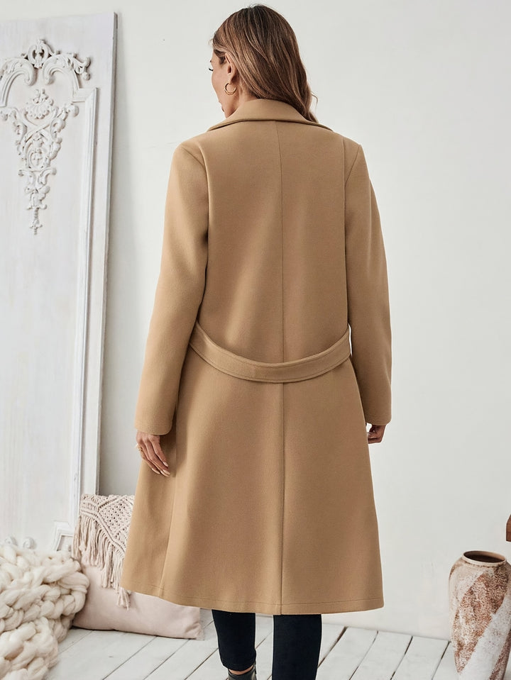 Cécile | Manteau Long Ceinturé Élégant