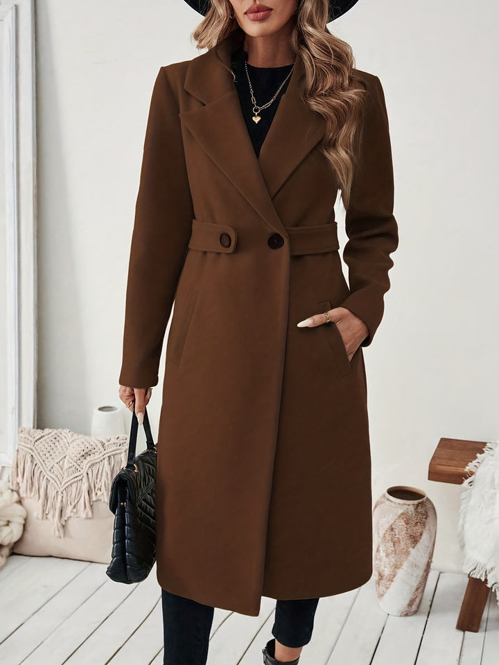 Cécile | Manteau Long Ceinturé Élégant