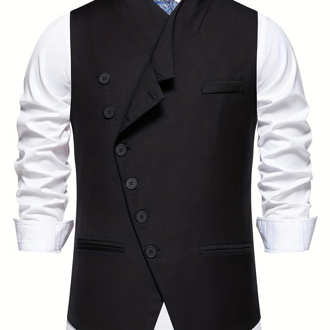 Vincent | Gilet Élégant à Boutonnage Asymétrique