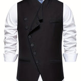Vincent | Gilet Élégant à Boutonnage Asymétrique