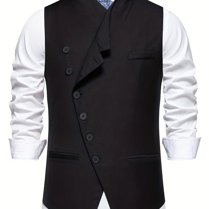 Vincent | Gilet Élégant à Boutonnage Asymétrique