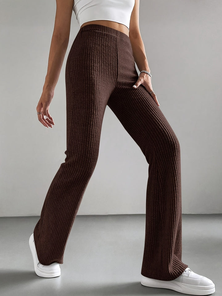 Ophélie | Pantalon Fluide Taille Haute Évasé