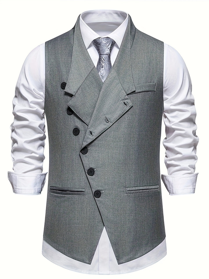 Vincent | Gilet Élégant à Boutonnage Asymétrique