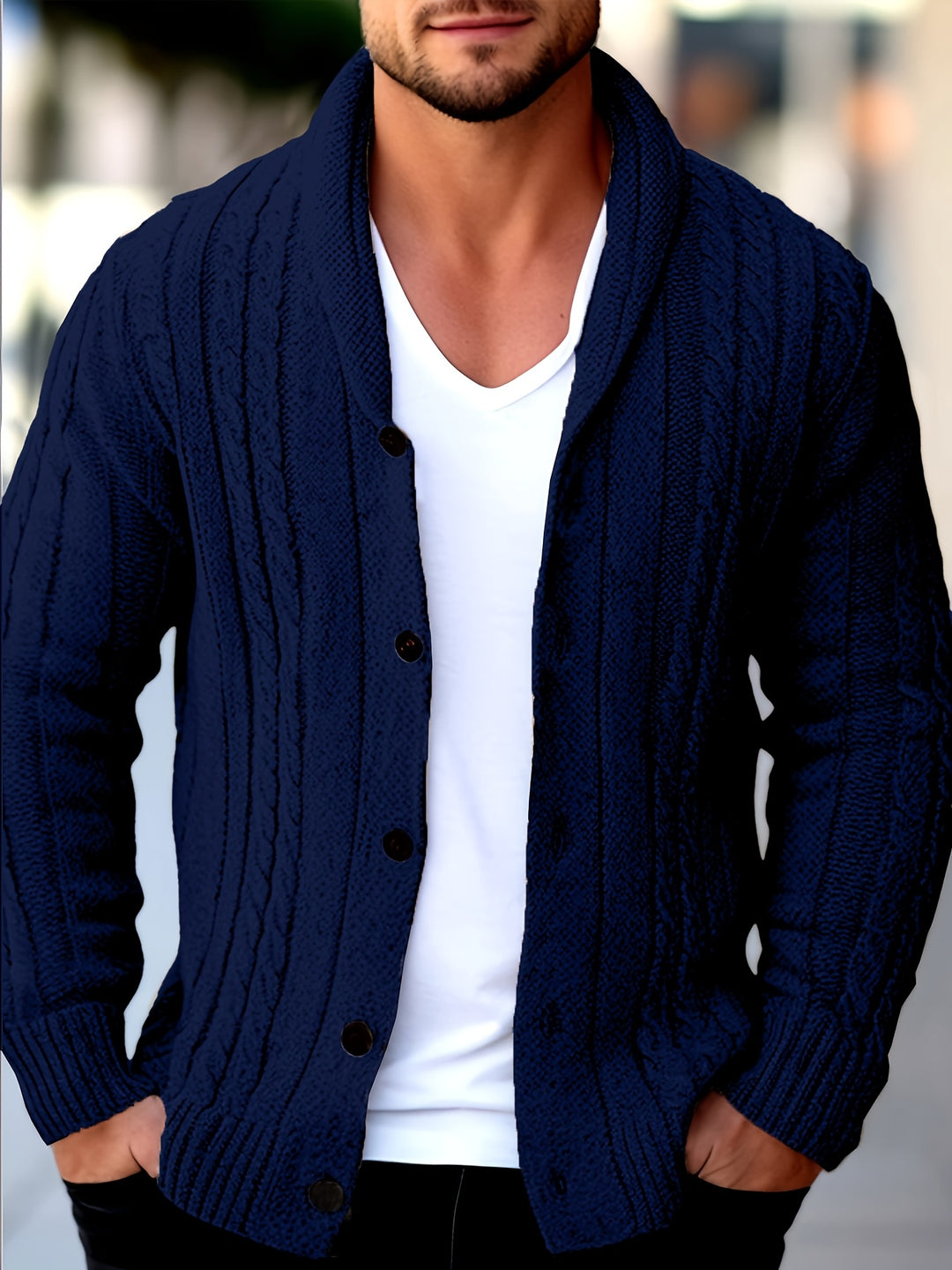 Sébastien | Gilet Torsadé Boutonné