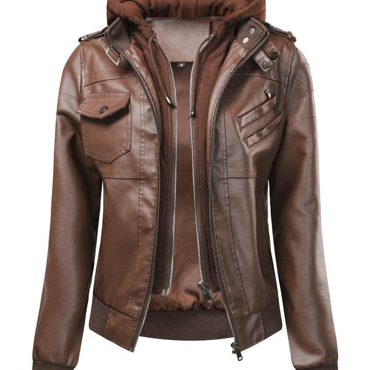 Ludivine | Veste Motard à Capuche Amovible