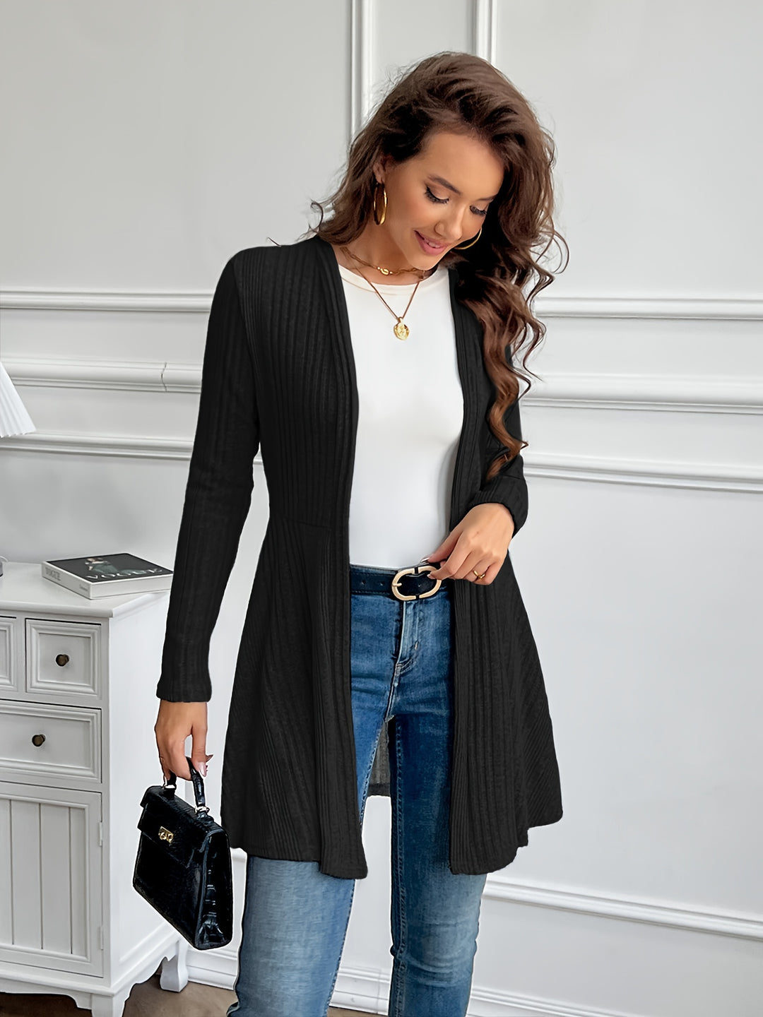 Valentine | Gilet Long Nervuré