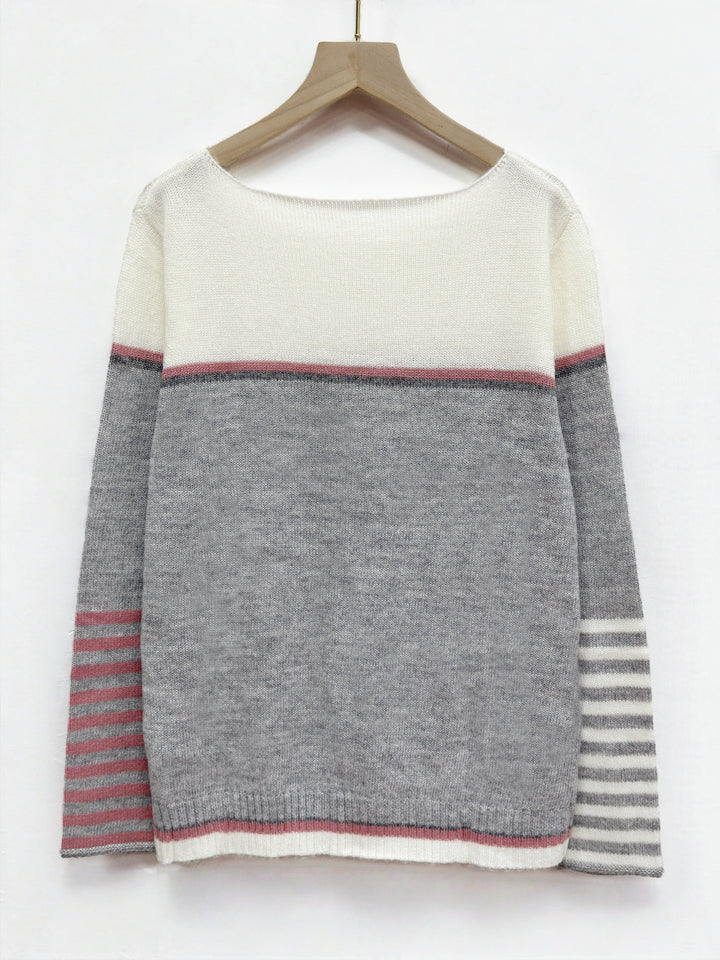 Amandine | Pull Color-Block à Manches Longues