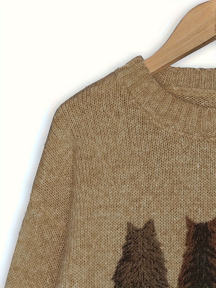Clarisse | Pull Chaleureux à Imprimé Chats