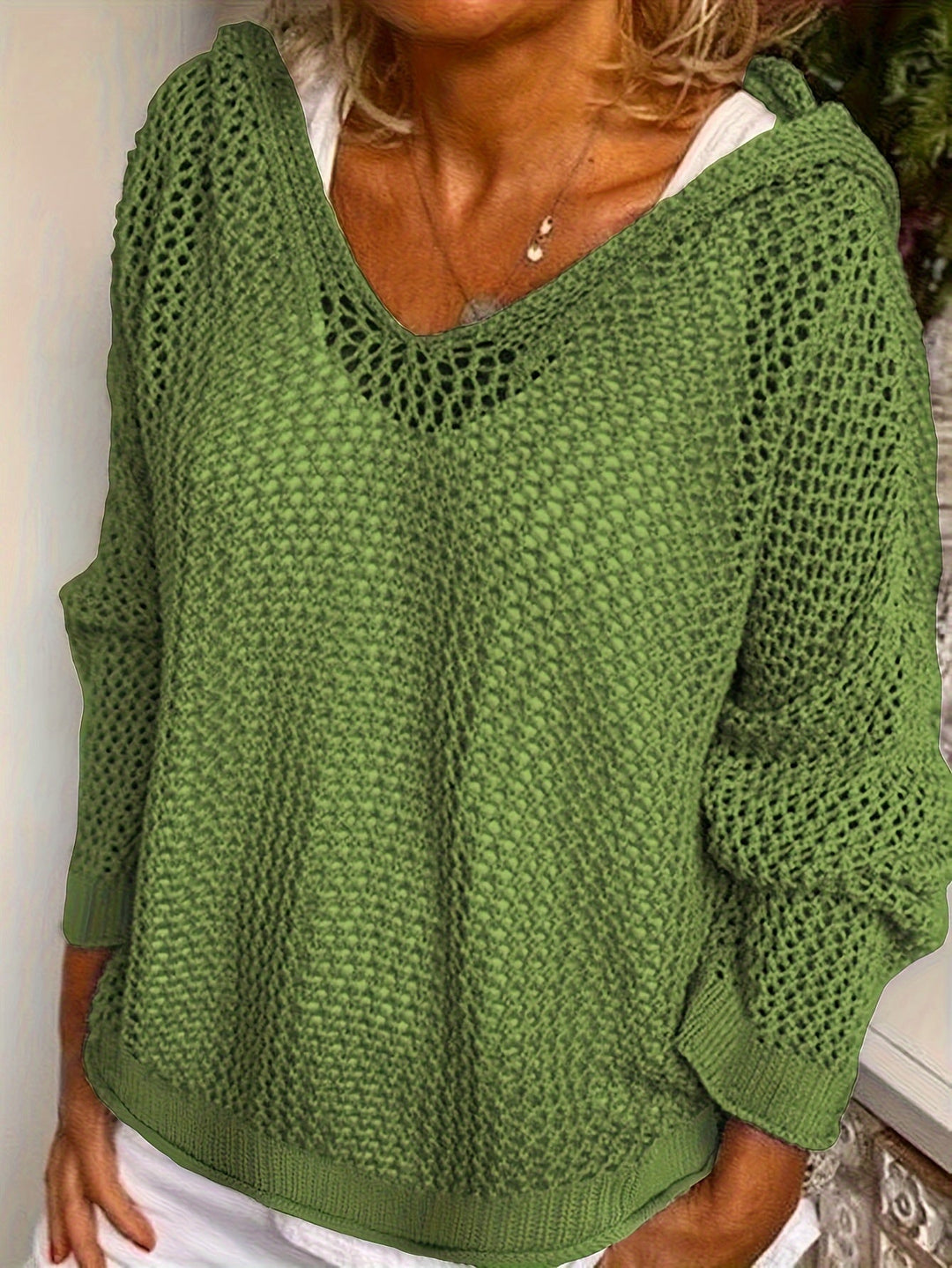 Aurore | Pull Ajouré Col V